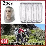 2Pcs Mosquito Head Net Mesh Protector Hat Fly Bee Bug Outdoor Fishing Camping AU