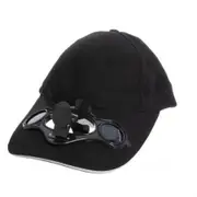 Summer Sport Outdoor Hat Cap with Solar Sun Power Cool Fan Black