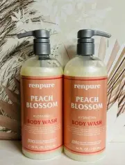 2 PACK- RENPURE PEACH BLOSSOM HYDRATING BODY WASH 24 fl oz Each