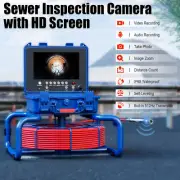 Sewer Camera w/ 512Hz Self Leveling 164FT/50M HD Drain Pipe Inspection Camera