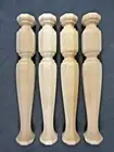 4 Spindle-Flex Solid Hardwood 8 Sided Furniture Legs Table/Chair 16" Unfinished