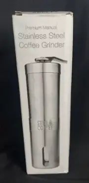 STEEL COFFEE Manual Coffee Grinder Portable Hand Crank Bean Mill