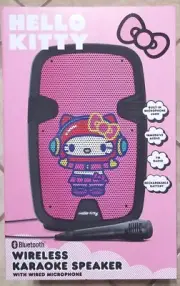 Sanrio Hello Kitty Bluetooth Wireless Karaoke Speaker With Wired Microphone