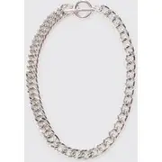 Mens Chunky Cuban Chain Necklace In Silver