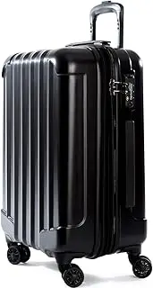 [Genius Pack] Hardside Luggage Spinner - Smart, Organized, Lightweight Suitcase - TSA Approved Maximum Allowance Cabin Size, Jet Black, 21-Inch, Carry on Luggage