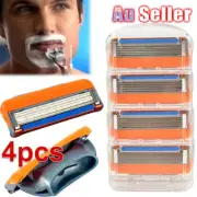 4 Pieces 5 Razors Power Shaving Compatible With Gillette Fusion ProGlide Blades