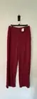 Blue Blush Women Large Burgundy Pants Pockets Flat Front Flare Lined Slacks
