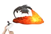 USB Rechargeable Fire Breathing Dragon Lamp 3D Printed Night Light LED Moon Light