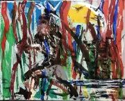 “Invading America”, Warriors #michaelscottwoodcock Original Oil Painting Canvas