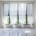 1pc White Lace Tulle Sheer Curtain Living Room Bedroom Door Window Curtains