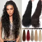 Long Thick Drawstring Ponytail Extensions as Human Hair Cornwave Yaki Body Wavy