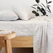 Bowie Flannelette Sheet Set King Single