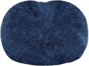 5FT Giant Fur Bean Bag Chair Cover, Ultra Soft Bean Bag Bed for Adults (No Filler, Cover only), Big Round Soft Fluffy Faux Fur Bean Bag Lazy Sofa Bed Cover, Machine Washable Big Size Bean Bag Cover
