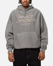 [The Anti Order] The Anti Order Tori Boxy Hoodie Washed Charcoal - Size L L Washed Charcoal