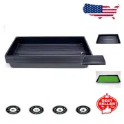 Modern 50-Pack Seed Starter Grow Trays in Black - Rectangular No Drain Design