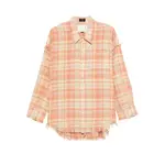 [R13] R13 Checked Cotton Shirt S ORANGE