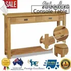 Wooden Console Table Hallway Side Entry Display Hall Shelf Drawer Wood Furniture