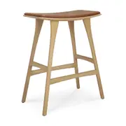 Ethnicraft Oak Osso Counter Stool - Leather