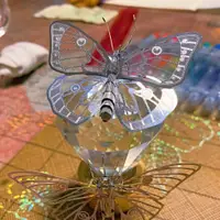 在飛比找蝦皮購物優惠-3D立體金屬拼圖微型迷你昆蟲模型蝴蝶拼裝拼圖兒童益智玩具禮物