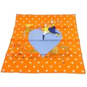 HERMES Hermes Kare 70 Tea Time Tea Time All over Silk Scarf Orange