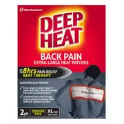 Deep Heat Back Pain Heat Patches XL 2 Pack