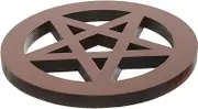 HAMPPLIES Wooden Pentacle Pendant Altar Decor for Rituals Unique Retro Style Ornament for Ceremonies and Home for Sacrificial Articles and Spiritual Spaces