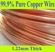 5m to 100m x 1.22mm Copper Wire Bare Uncoated Wires Hobbies Crafts Model Bonsai