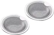 2 PCS Kitchen Sink Strainer,with Handle,Stainless Steel Kitchen Sink Drain Strainer,Sink Strainers with Rim 4.1" Diameter for Kitchen Sinks
