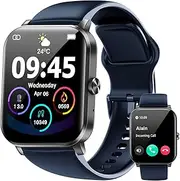 Smart Watch, Smartwatches for Men Women, 1.85"HD Fitness Tracker (Answer/Make Calls), 120+ Sport Modes, IP68 Waterproof Fitness Watch, Heart Rate/Sleep Monitor, Smartwatch Compatible Android iOS