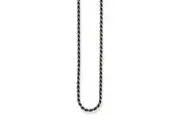 Thomas Sabo Charm Club - Cord Thick Silver Blackened Chain 60cm