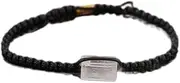 [AELOUS] Fashion Braided Bracelets - Handmade Woven Bracelet Boho Stone Beads Cylindrical White Quartz Crystal Braided Bracelets Adjustable Black Rope Lucky Amulet Bangle Jewelry Clo