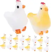 CANIGHT 30pcs Miniature Chick Figurines Realistic Resin Farm Animal Models for Home Collectibles and Festive Micro Landscape Accessories