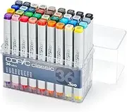 COPIC Classic Marker Set with 36 Colours Professional Layout Marker Alcohol Based in Practical Acrylic Display for Storage and Easy Removal