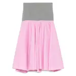 [Gimaguas] Gimaguas Elastic-waist Flared Midi Skirt S PINK