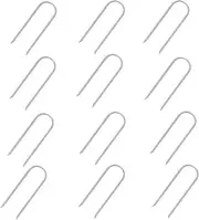 12X Heavy Duty Trampoline U-Shaped Metal Wind Stakes Goal Pegs Tent Ground Anchor