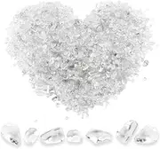 Twdrer 2lb/950g Small Natural Clear White Irregular Shaped Crystal Quartz Rock Tumbled Chips Crushed Stone Healing Reiki Crystal Gemstones for Garden Aquarium Vases Plants Decoration