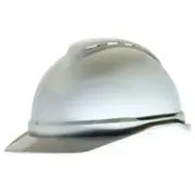 MSA V-Gard 500 Cap w/ 4-Point Fas-Trac Suspension, White, 1/Each MSA 10034018