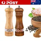 Manual Wooden Salt and Pepper Grinder Herb Spice Mill Adjustable Coarseness AU