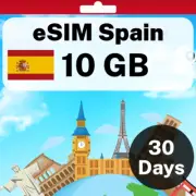 eSIM Spain - 10 GB - 30 Days - Travel eSIM | QR code activation