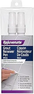 Rejuvenate Grout Renewer Pen, White Grout Paint Pen, Instantly Restores Grout Color, Pack of 2