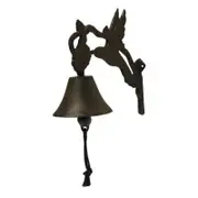 French Country Wall Art Hummingbird Hanger Bell Wrought Iron Metal