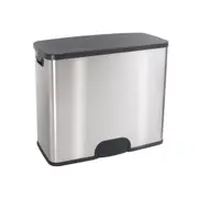 White Magic 23L Smart Bin Duo Toe Tap Rubbish Can Foot Pedal Trash Container