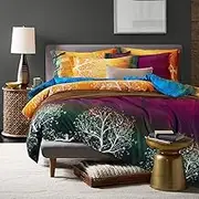 Magic Forest Doona Quilt Duvet Doona Cover Set - Single/Double/Queen/King/Super King (King)