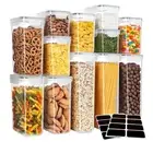 12 Pack Airtight Food Storage Container Set, BPA Free Kitchen Pantry Organiza...