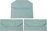 uxcell 2 Pack Cash Envelope Wallet, Budget Cash Holder Reusable Money Bag Pouch Leather Money Organizer Pouch for Men Women Receipt Check Bill Travel Graduation Holidays, Light Blue