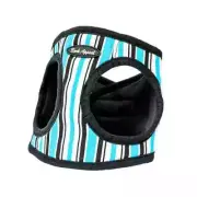 Bark Appeal Canvas Step In Blue Striped Dog Harness Size Medium - Tagged