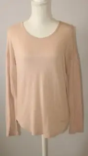 SPENDID Long Sleeve Slub T-Shirt Top Blush / Peach SZ XS NWT MSRP $48