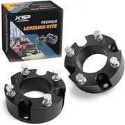 KSP 3" Tundra Front Leveling Lift Kits, 3 inch Front Strut Spacers Lift Kit for Toyota Tundra 2007-2022 Sequoia 2007-2021 2WD 2X2 4WD 4X4, 3in Suspension Level Kit (Pack of 2PCS Aluminum Lift Spacers)