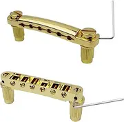 Guyker Guitar Tune-O-Matic Bridge and Stop Bar Tailpiece Combo with Anchors and Studs Replacement Compatible with LP SG EPI 6 String Electric Guitar Golden