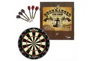 Winmau Blade 6 DUAL CORE Dart Board + Ned Kelly Cabinet + Darts Set